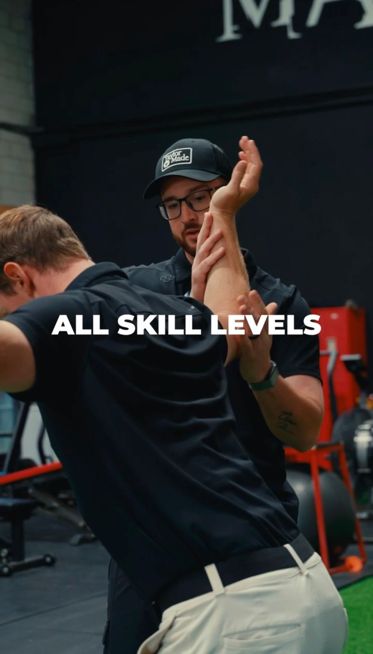 Matryx Golf Performance coaching a golfer through a practice session covering all skill levels